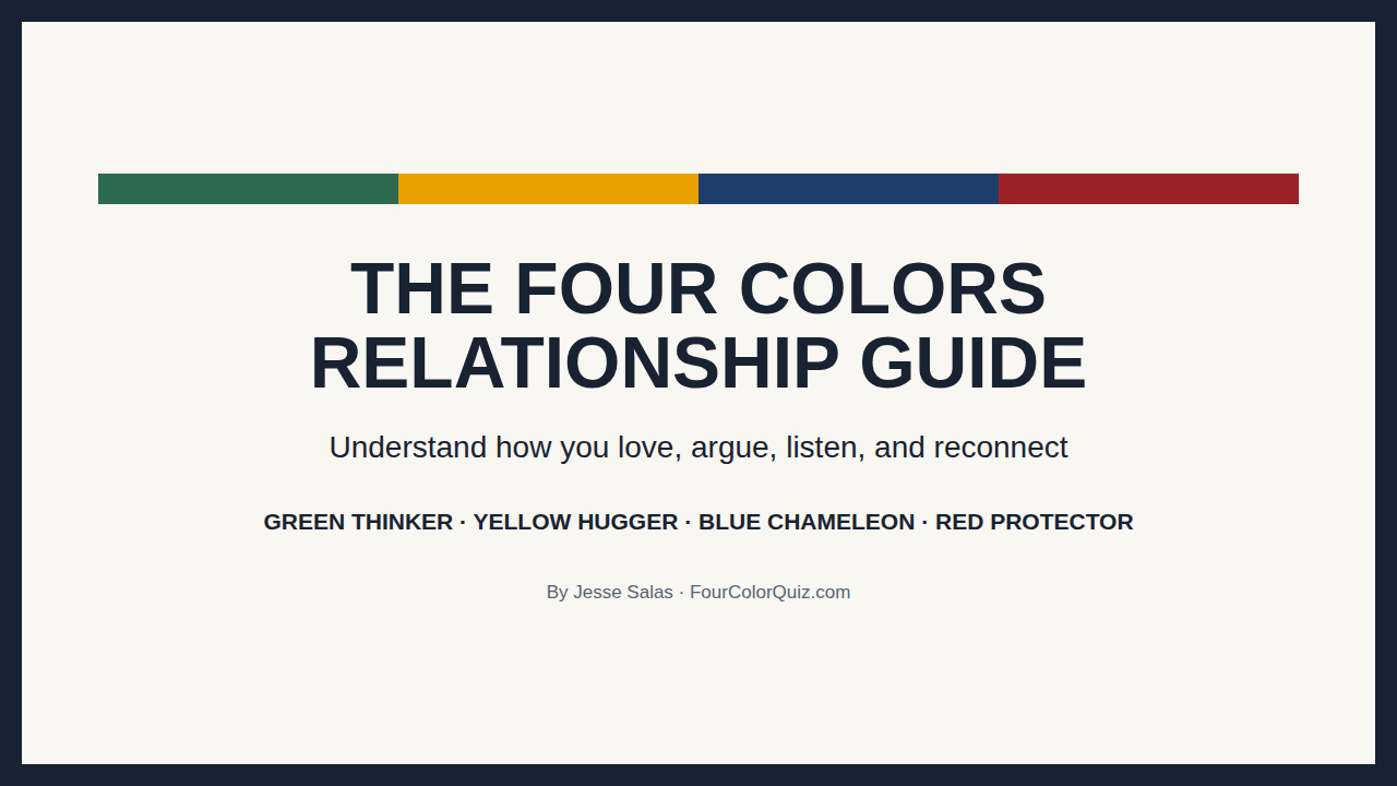 The Four Colors Relationship Guide printable workbook cover