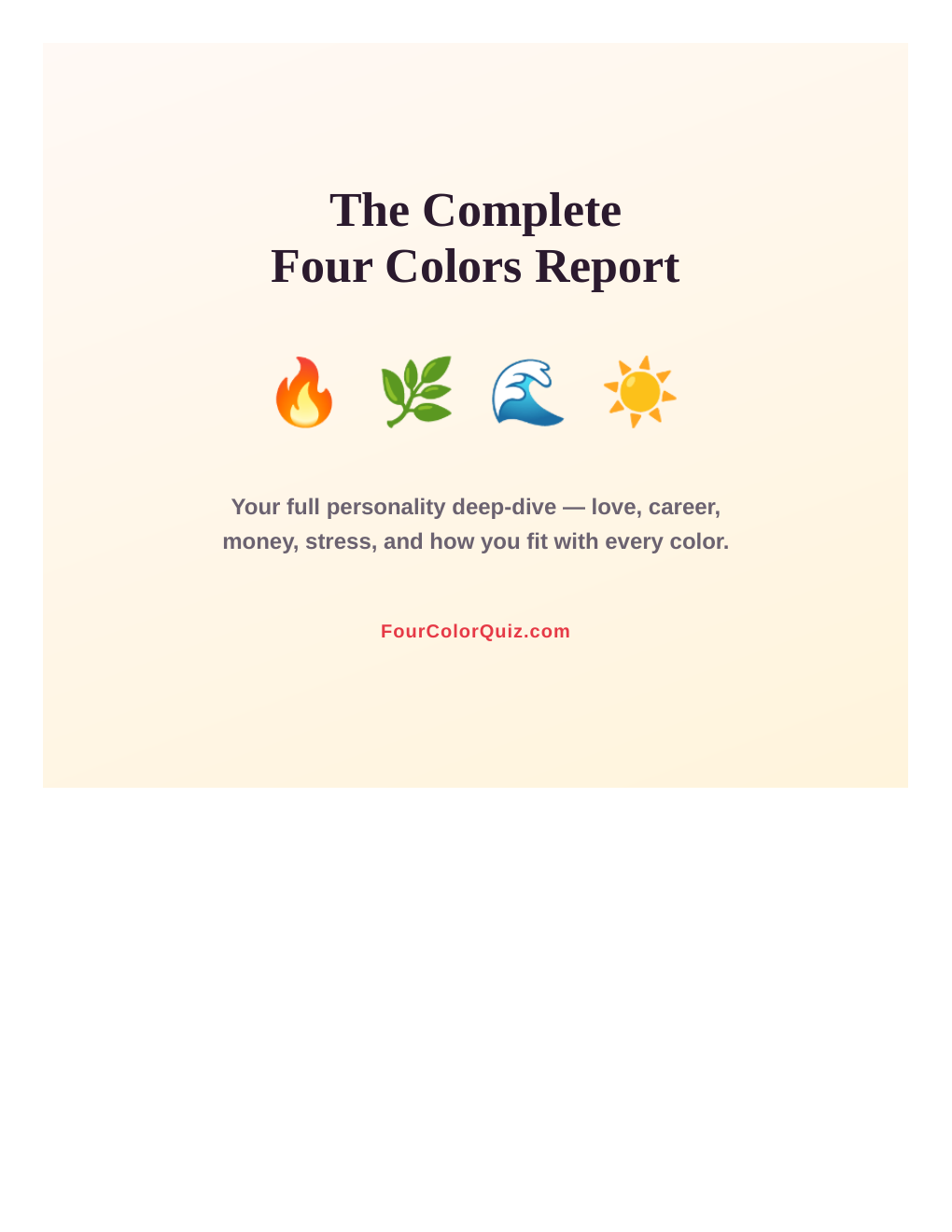 The Complete Four Colors Report
